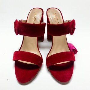 YDN Open Toe High Chunky Heel Slide Strappy Sandal